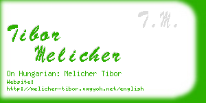 tibor melicher business card